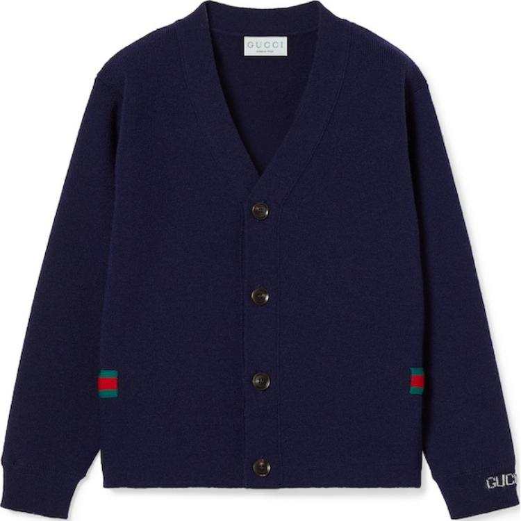 GUCCI Sweater SS25 Marine Blue Kids'