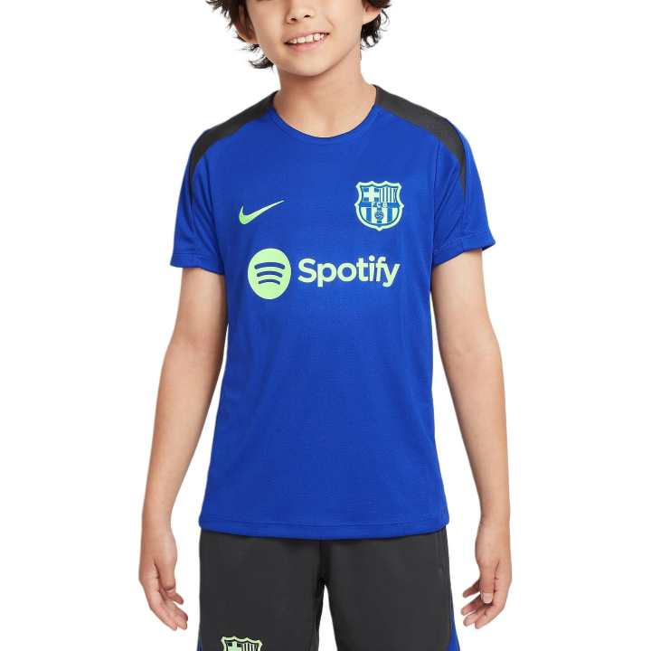Nike Nike FCDri Fit T Shirt Barcelona Strike Third Blue Black Teenagers