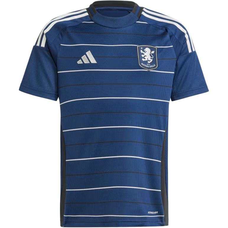 Adidas Adidas AEROREADY T Shirt Collegiate Marine Blue/Silver Metallic Teenagers