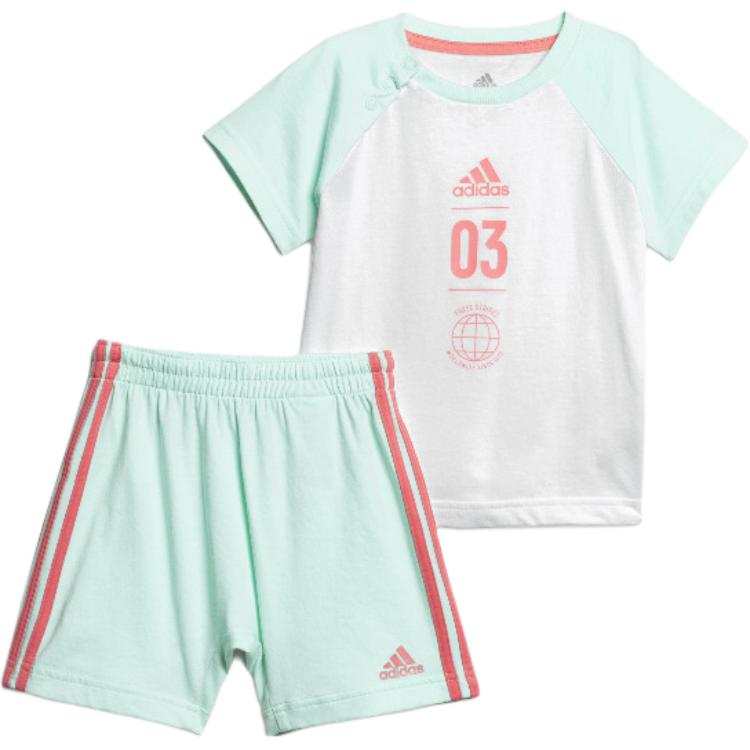Adidas Adidas Casual Sportswear White/Mint Green Infant And Toddler