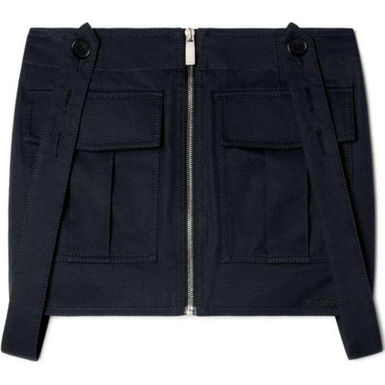 OFF-WHITE OFF WHITE Cargo Short Skirts Regular Fit Women's Black