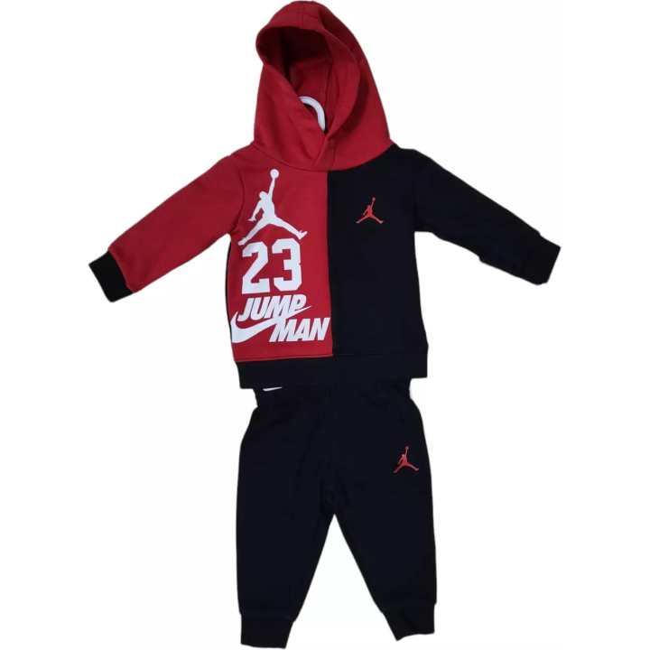 Jordan Jordan Kids' Apparel, Letter Hooded Pullover Long Sleeved Mid Rise Elastic Cuff Casual Sportswear Black