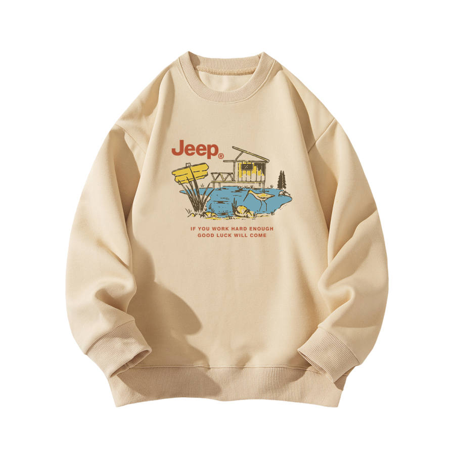 Jeep Grade School Sweatshirts Crew Neck Moderate