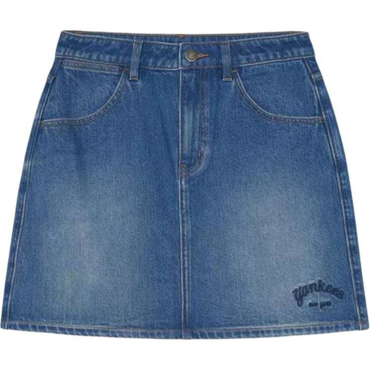 MLB New York Yankees Denim Short Skirts Women's Blue