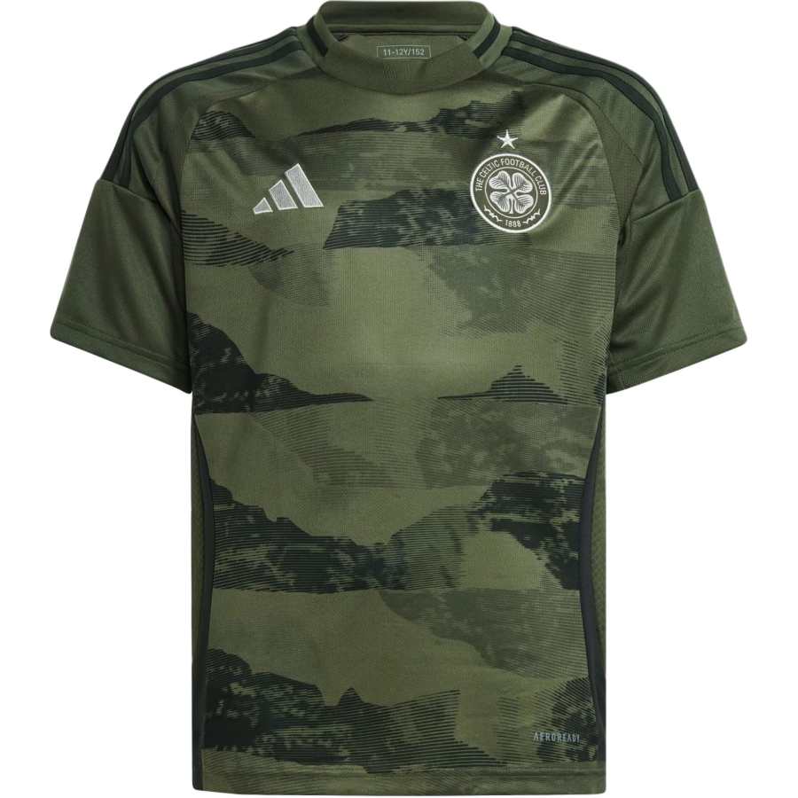 Adidas Adidas Celtic FC FW24 Third Jersey T Shirt Dark Shadow Green Teenagers