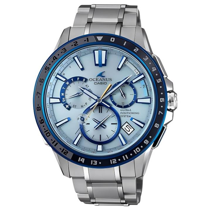 CASIO CASIO OCEANUS Collection Round Multifunctional Dial Quartz Movement Titanium Strap Watch
