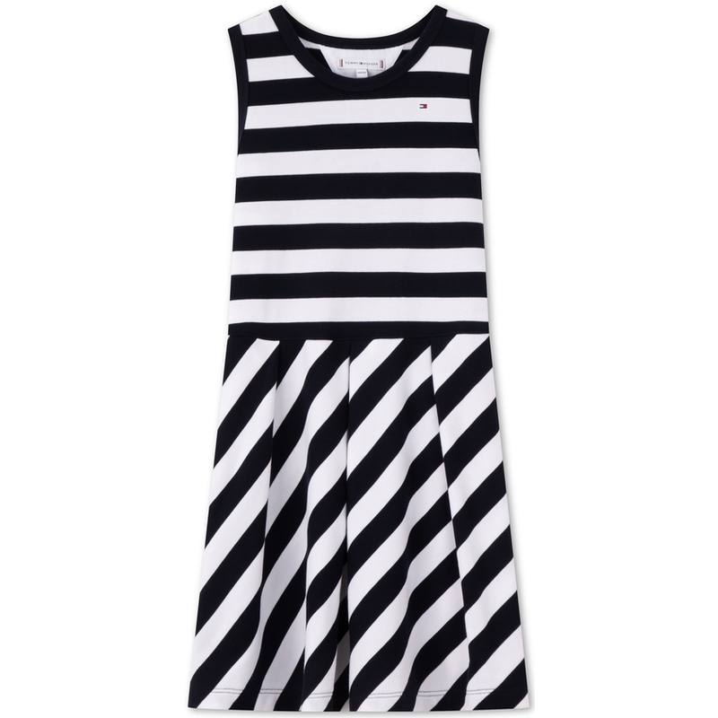 Tommy Hilfiger Dress Black White Stripes Kids'