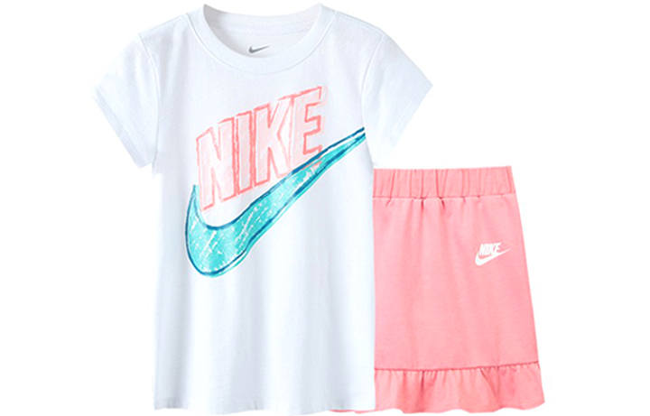 Nike Nike Kids Two Piece Skirt Sets Crew Neck Moderate Mid Length