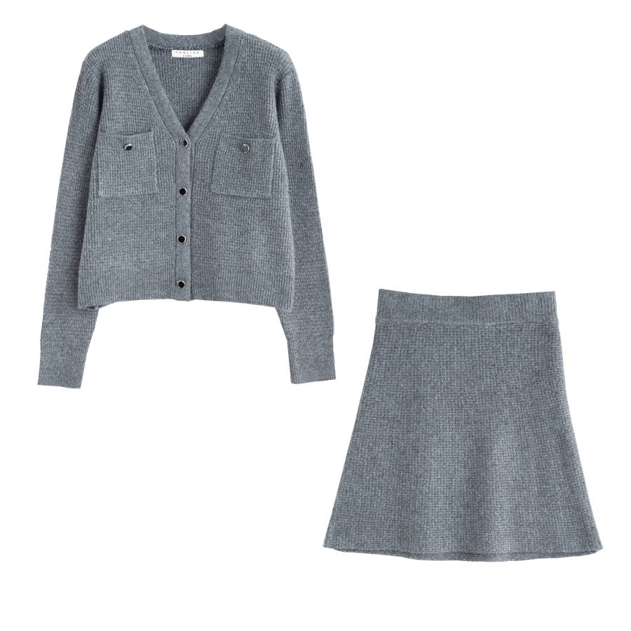 Tonlion Skirt Set Women's Light Gray