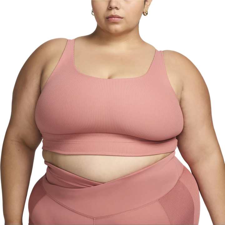 Nike Nike Zenvy Rib Women's Light-Support Non-Padded Longline Sports Bra Plus Size