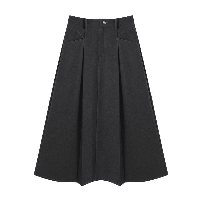 XIANGYING Casual Long Skirt Women's Coffee