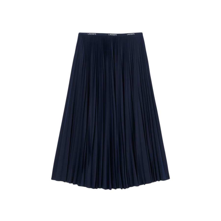 LACOSTE LACOSTE Long Pleated Elasticated Waist Skirt