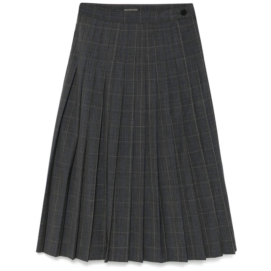 Balenciaga checked midi skirt