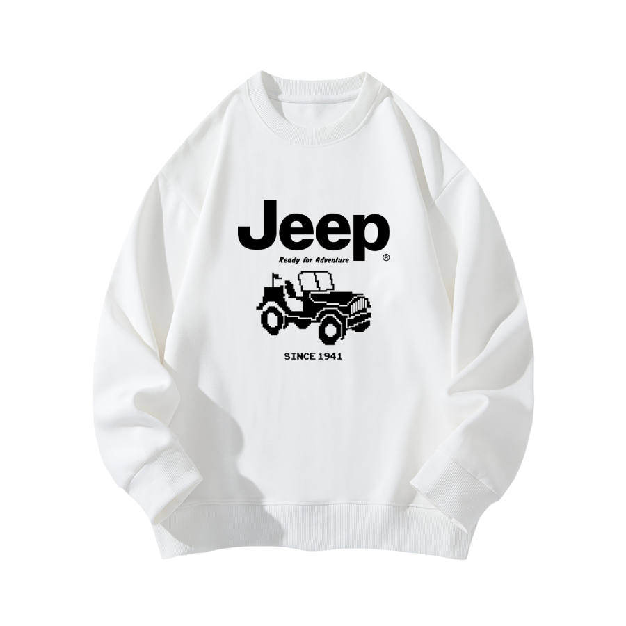 Jeep Jeep Grade School Sweatshirts Crew Neck Thickened