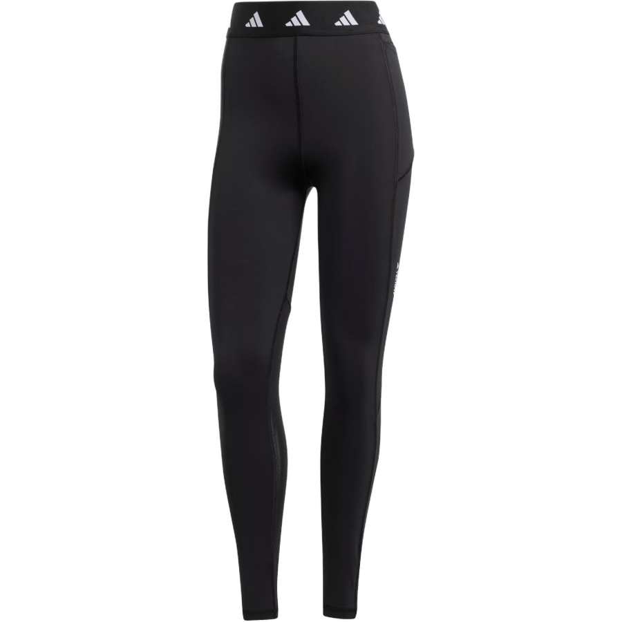 Adidas Adidas Techfit Stash Pocket Full Length Leggings Sports Pants Women's Black