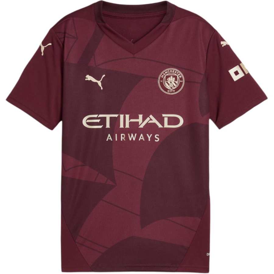 PUMA Manchester City SS24 T Shirt Red Teenagers