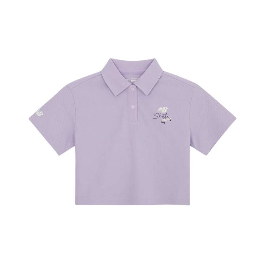 New Balance New Balance Polo Shirt Violet Children Aged 3 7 Years Old