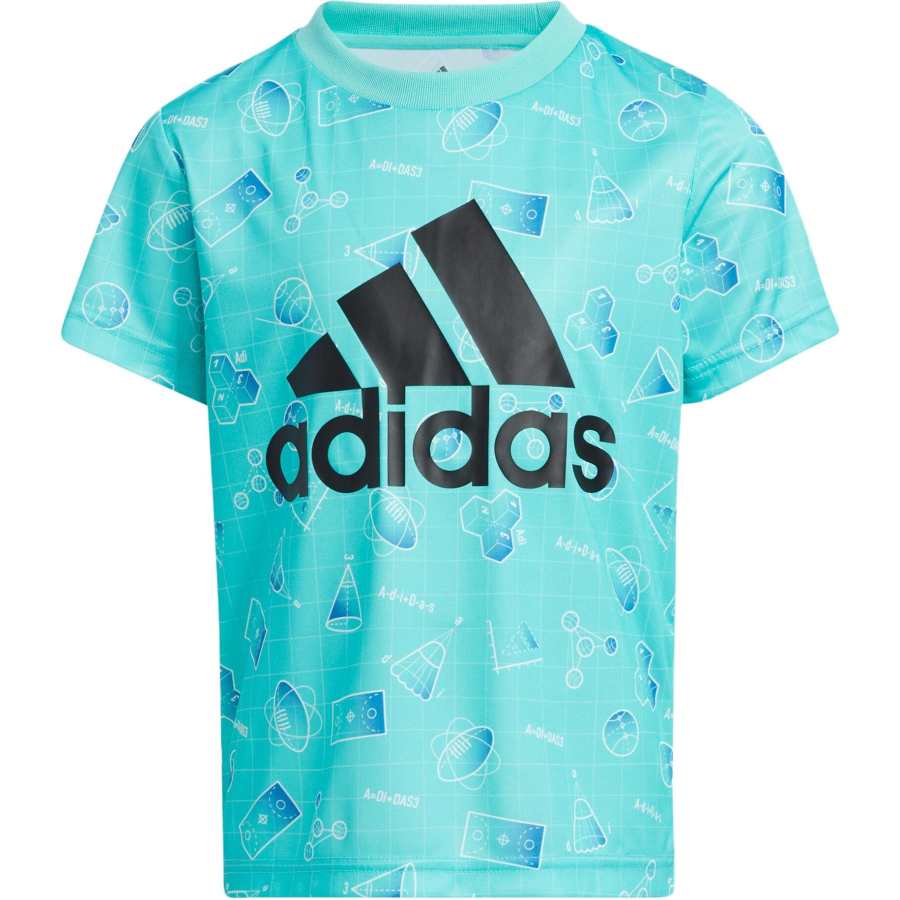 Adidas Adidas ESSENTIALS T Shirt Dark Mint Green Children Aged 3 7 Years Old