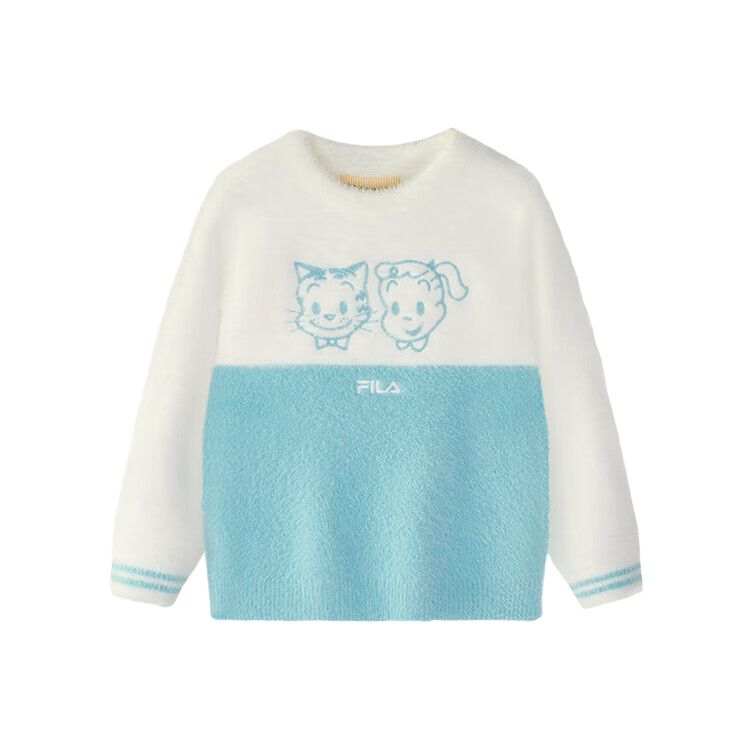 FILA KIDS x YUANTIANZHI,LIANMINGKUAN Sweater Yale Blue Children Aged 3 7 Years Old