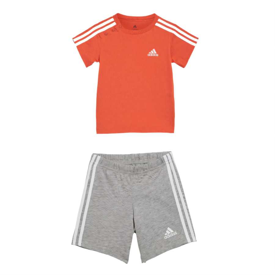 Adidas Adidas Casual Sportswear Light Red/White/Medium Heather Gray Infant And Toddler