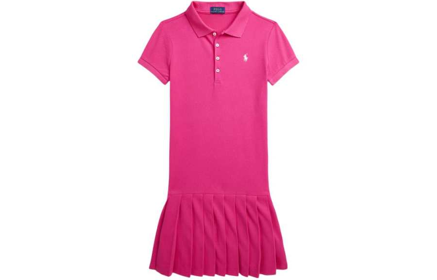 Polo Ralph Lauren Dress SS24 Bright Pink Kids'