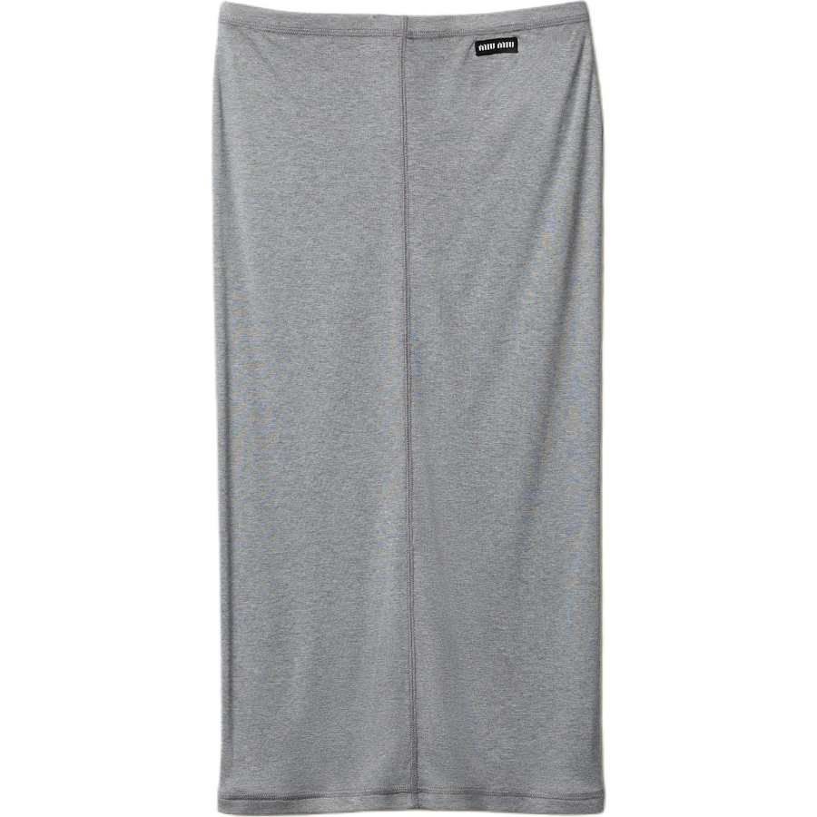 MIU MIU Casual Long Skirt Women's Gray