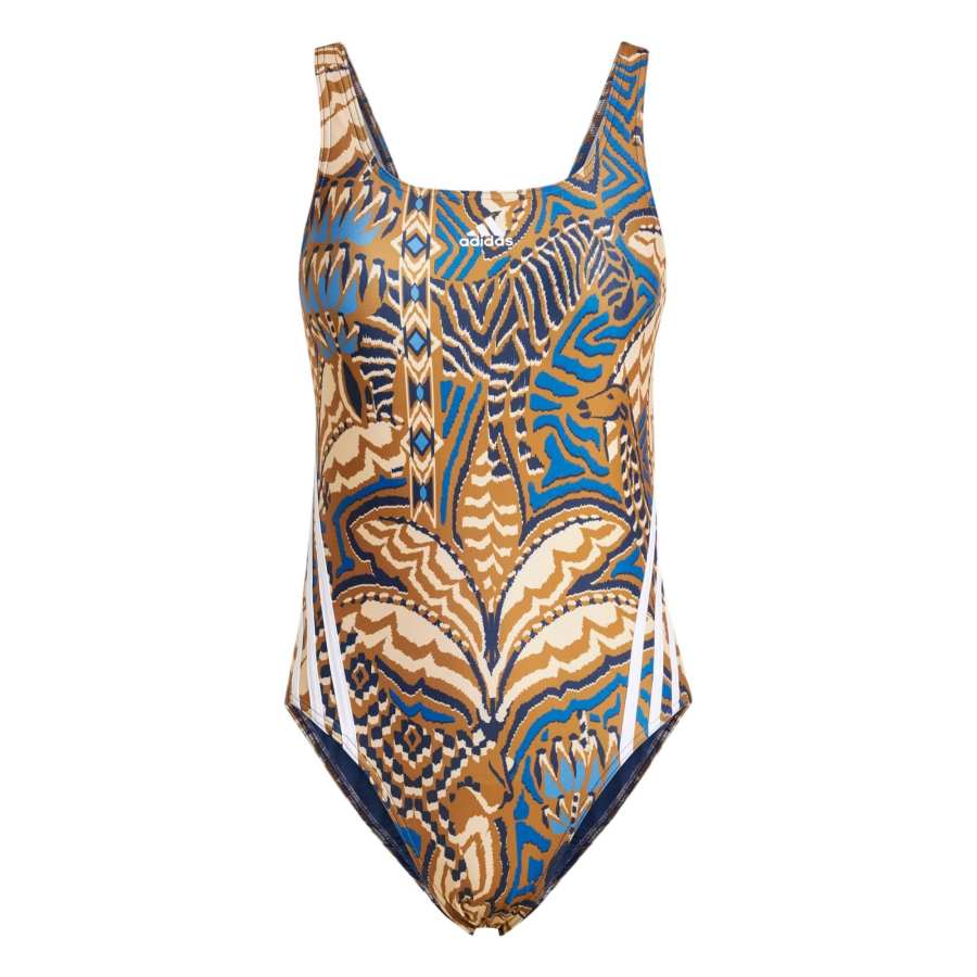 Adidas Adidas x FARM RIO Stripes Swimsuit One piece Swimsuit Women's Mysterious Brown