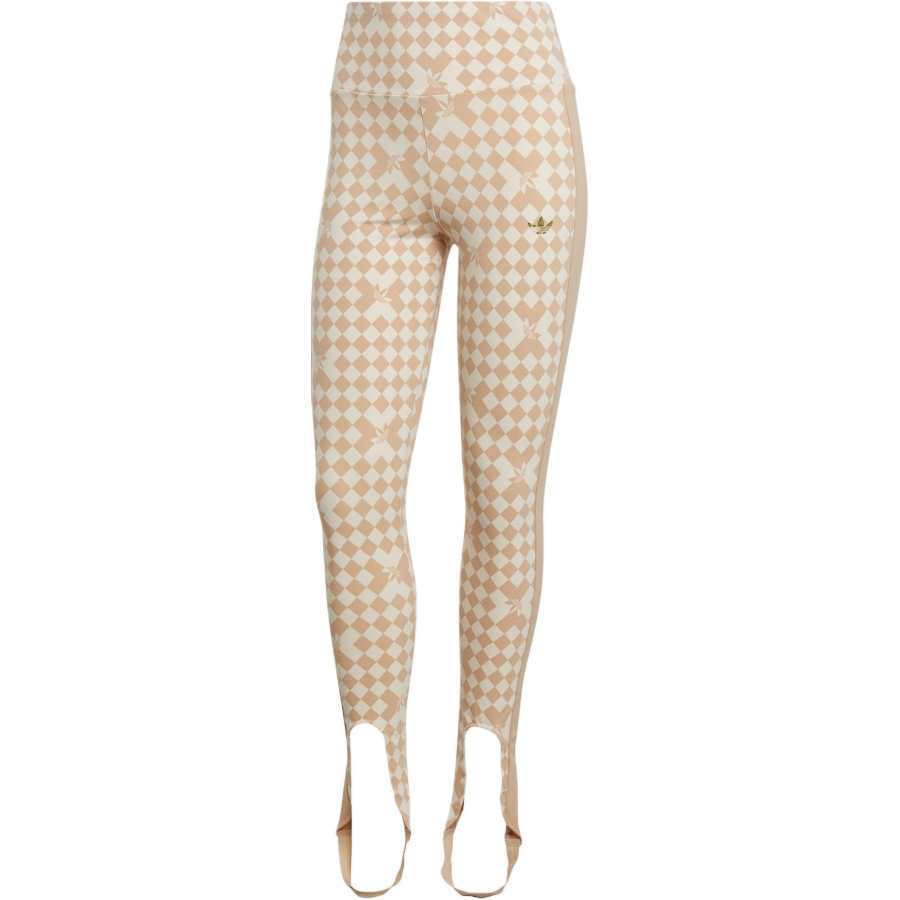 Adidas Adidas SKI CHIC ALLOVER PRINT TIGHTS Sports Pants Women's Yellow White