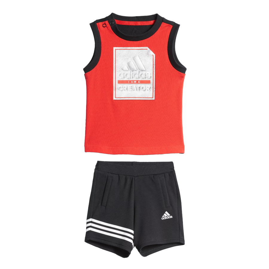 Adidas Adidas Casual Sportswear Kids Bright Red/White/Black Infant And Toddler