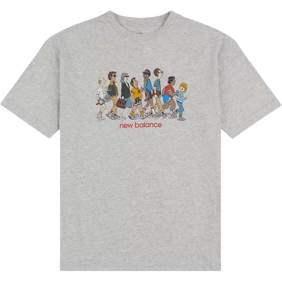 New Balance New Balance Queue Tee T Shirt Gray Heather Teenagers
