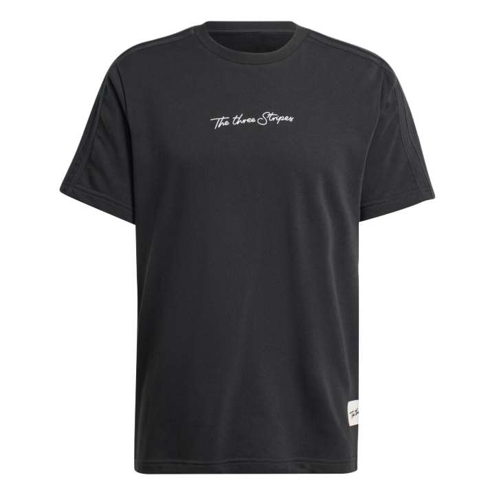 Adidas Adidas 3 Stripes SS25 T Shirt Men's Black
