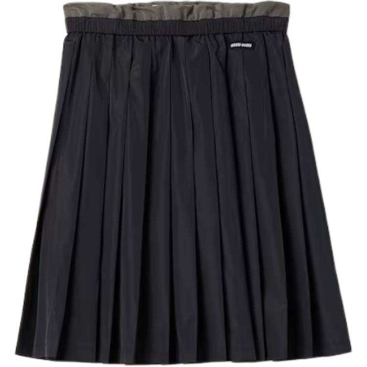 MIU MIU Casual Long Skirt Women's Marine Blue