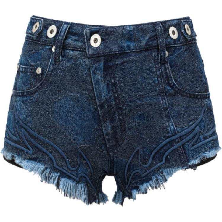 Feng Chen Wang Denim Shorts Women's Dark Blue