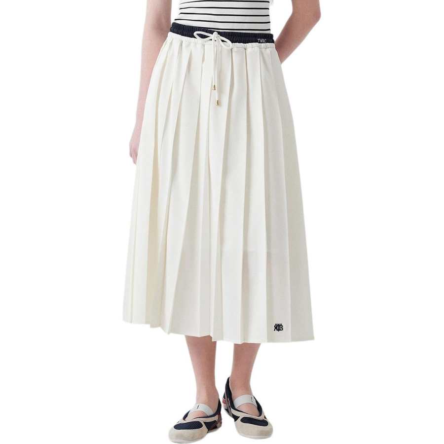 Teenie Weenie Casual Long Skirt Women's Ivory White