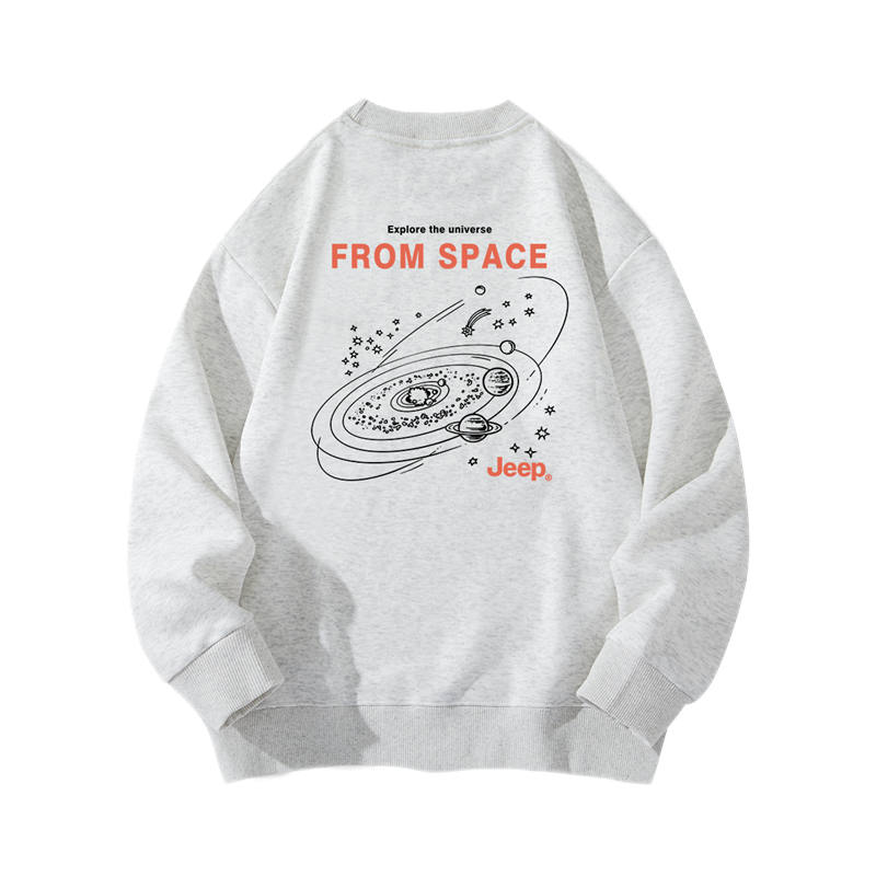 Jeep Grade School Sweatshirts Crew Neck Thickened