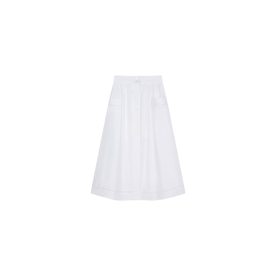 Teenie Weenie Casual Long Skirt Women's White
