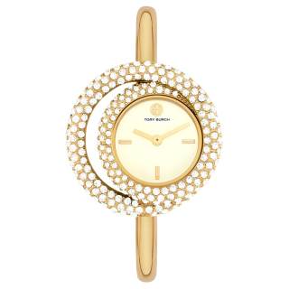 TORY BURCH Wrist Watches Quartz Movement Stainless Steel Strap 25mm Gold Dial Women's Watch