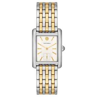 TORY BURCH Wrist Watches Quartz Movement Stainless Steel Strap 25*34mm Beige Watch Dial Women's Watch
