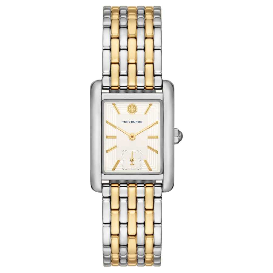 TORY BURCH Wrist Watches Quartz Movement Stainless Steel Strap 25*34mm Beige Watch Dial Women's Watch