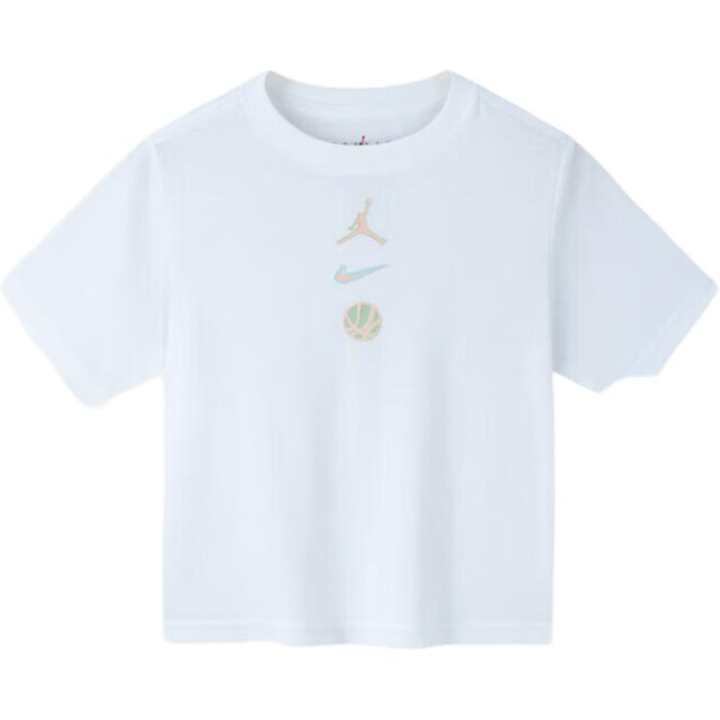 Jordan Jordan T Shirt Pure White Children Aged 3 7 Years Old