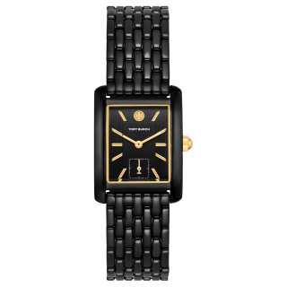 TORY BURCH Wrist Watches Quartz Movement Stainless Steel Strap 25*34mm Black Dial Women's Watch 30m Water Resistant
