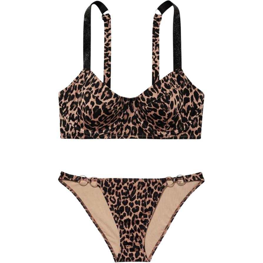 Victoria's Secret Swimsuit Set Women's Leopard Print