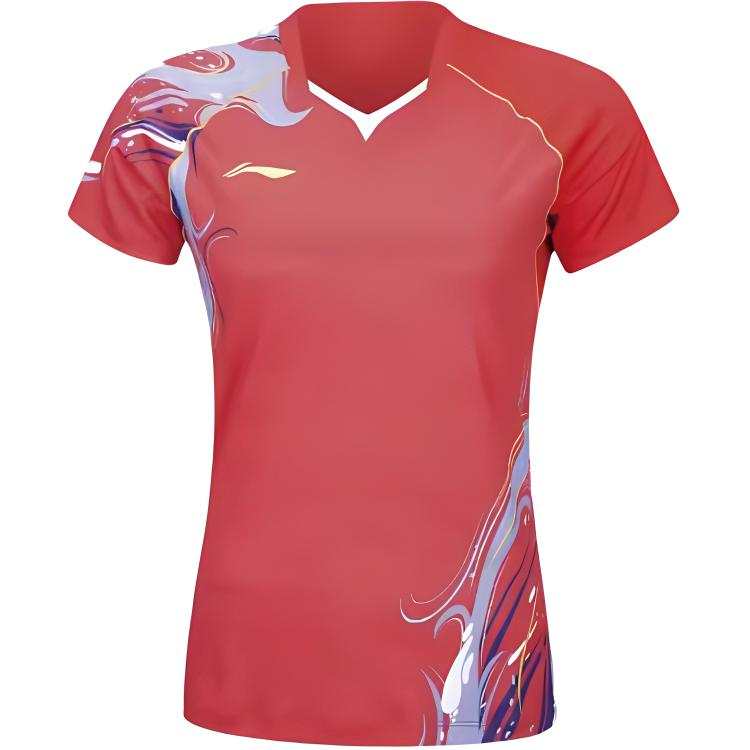 Li-Ning Li Ning Badminton Competition Collection Badminton Jersey Women's Red