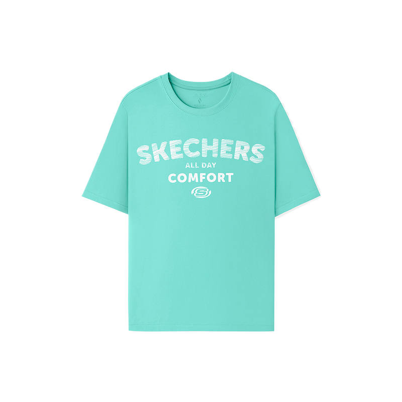 Skechers T Shirt Unisex Pink Green 000U