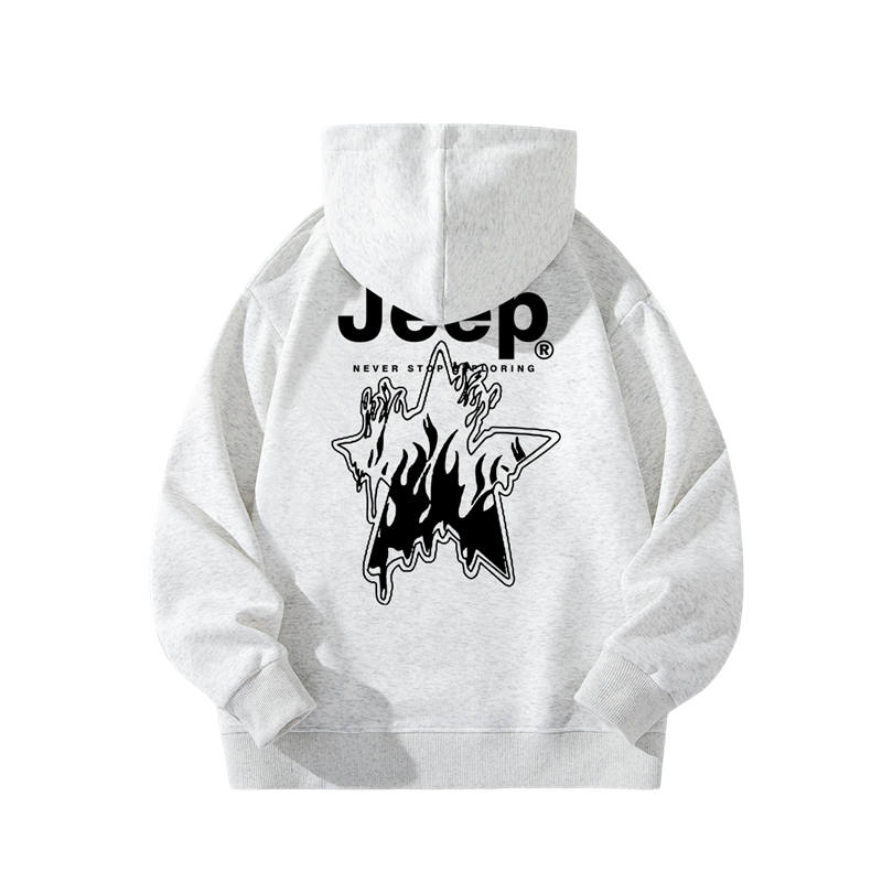 Jeep Grade School Sweatshirts Hooded Thickened