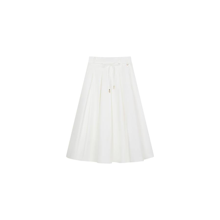 Teenie Weenie Casual Long Skirt Women's Ivory White
