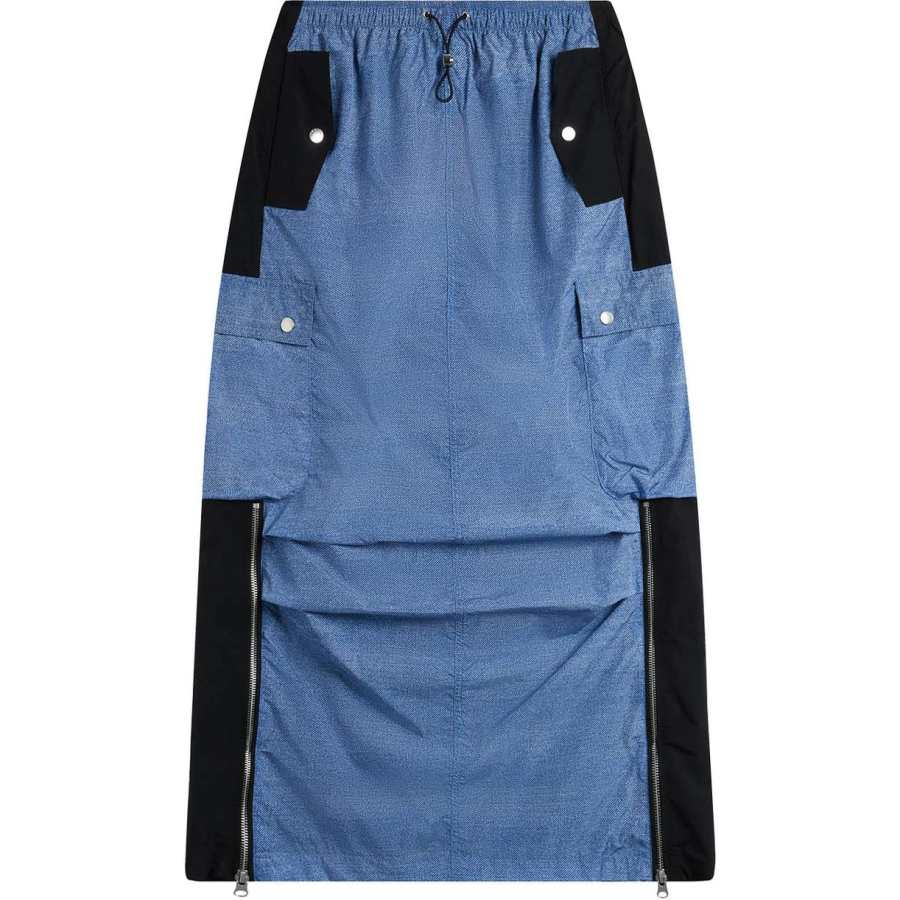 Li-Ning Li Ning Sports Trendy Collection Casual Long Skirt Women's Denim All Over Print Black