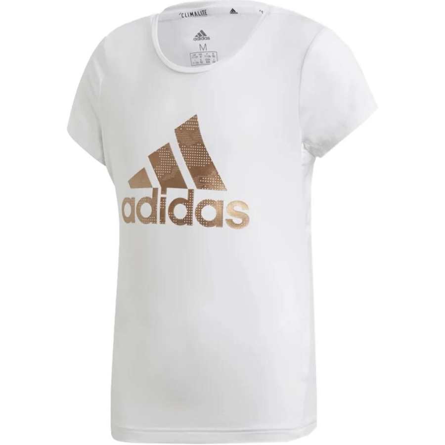 Adidas Adidas T Shirt White/Copper Metallic Teenagers