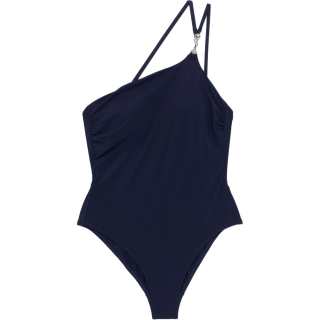 TORY BURCH One Shoulder Clip Swimsuit