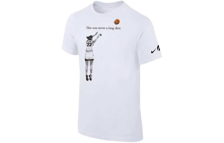 Nike Nike T Shirt Caitlin Clark Iowa White Kids'